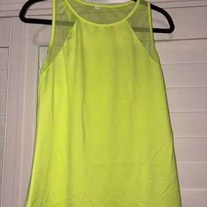 Women's Neon Yellow Mesh Tank Top